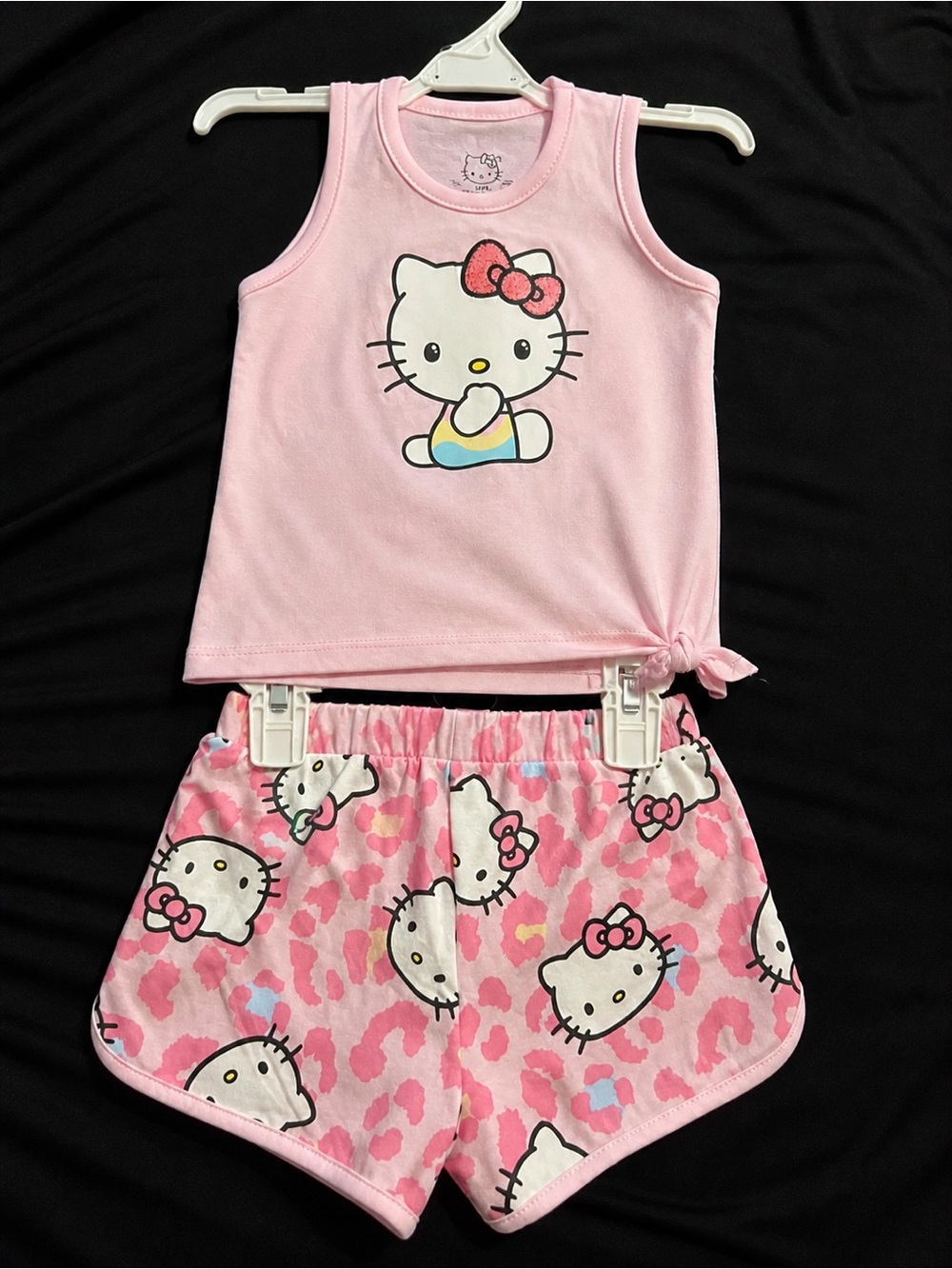 Hello Kitty Pink 2-Piece Set Tank Top & Shorts Cute Summer Outfit (60)
